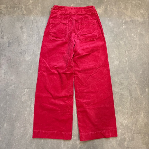 MAEVE Anthropologie The Colette Hot Fuschia Pink Corduroy Pants Size 27 - Picture 6 of 11